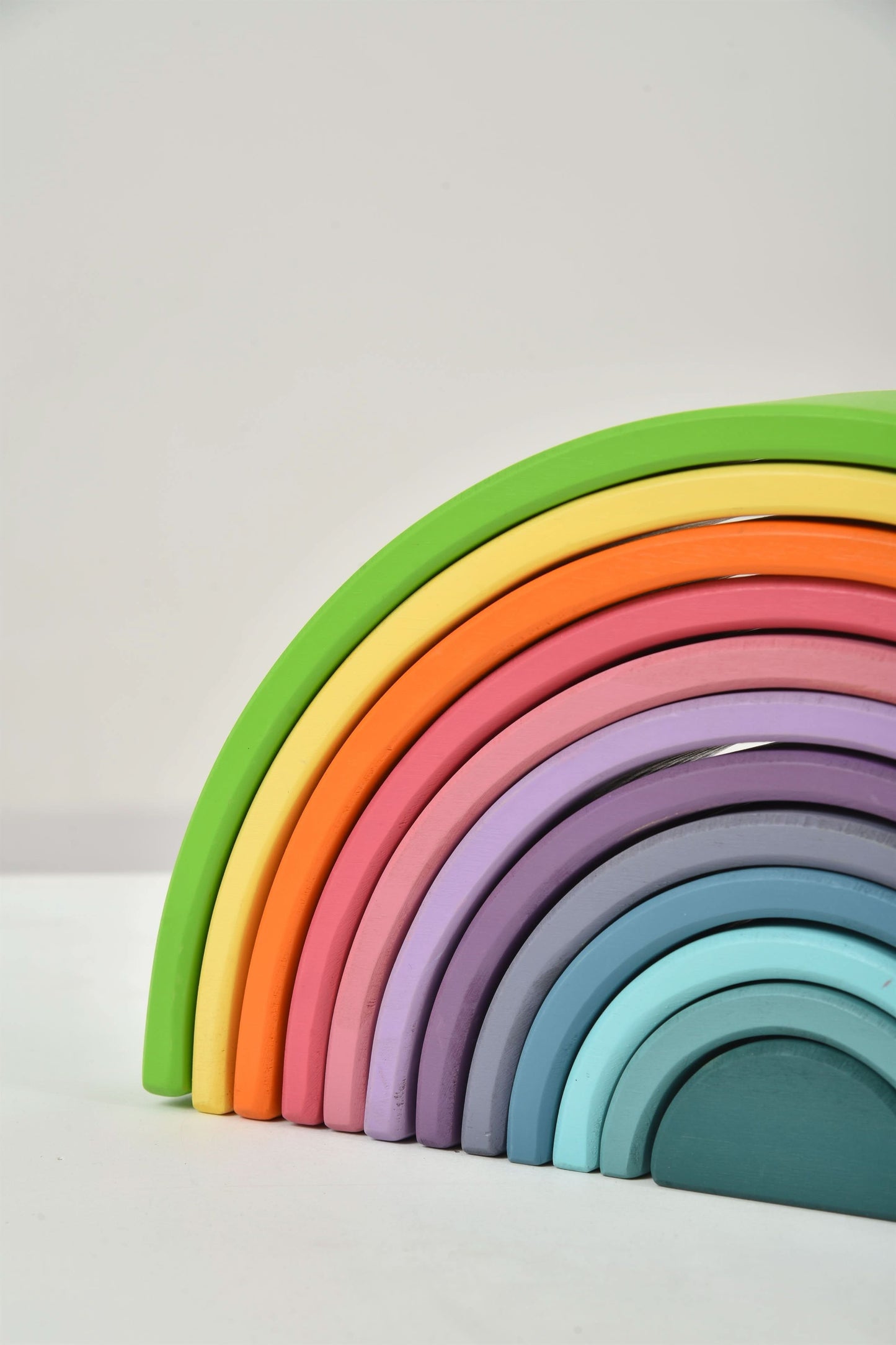 Rainbow wooden blocks for toddlers – Montessori stacking set