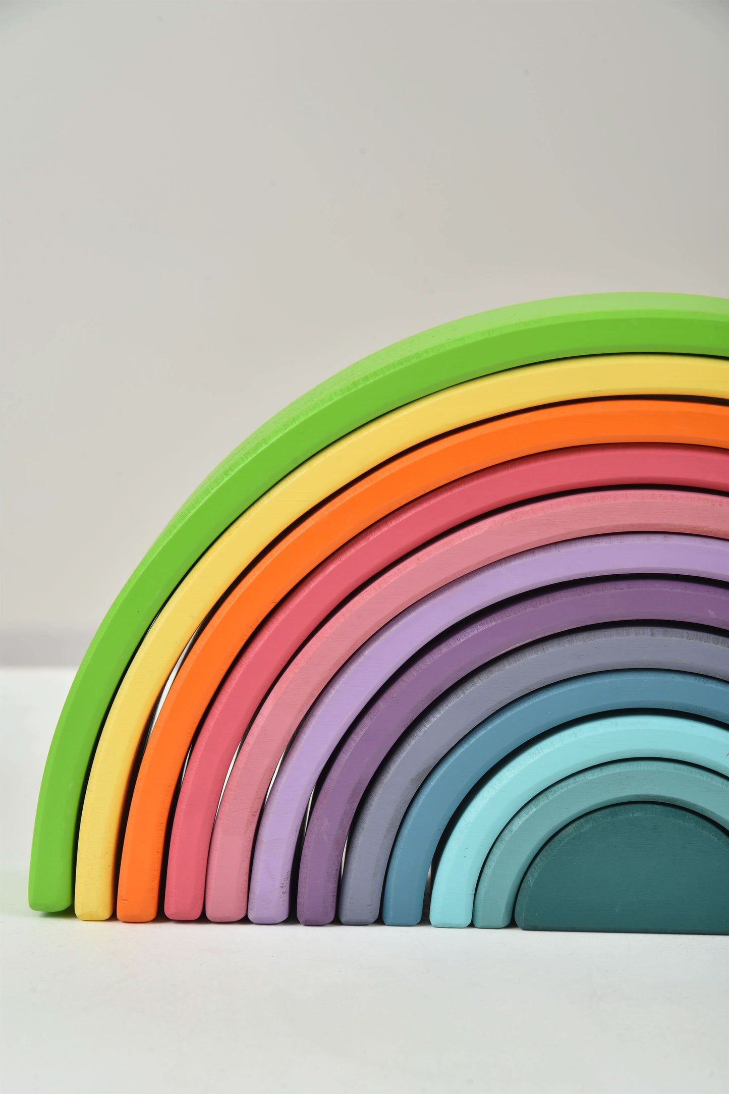 Rainbow wooden blocks for toddlers – Montessori stacking set