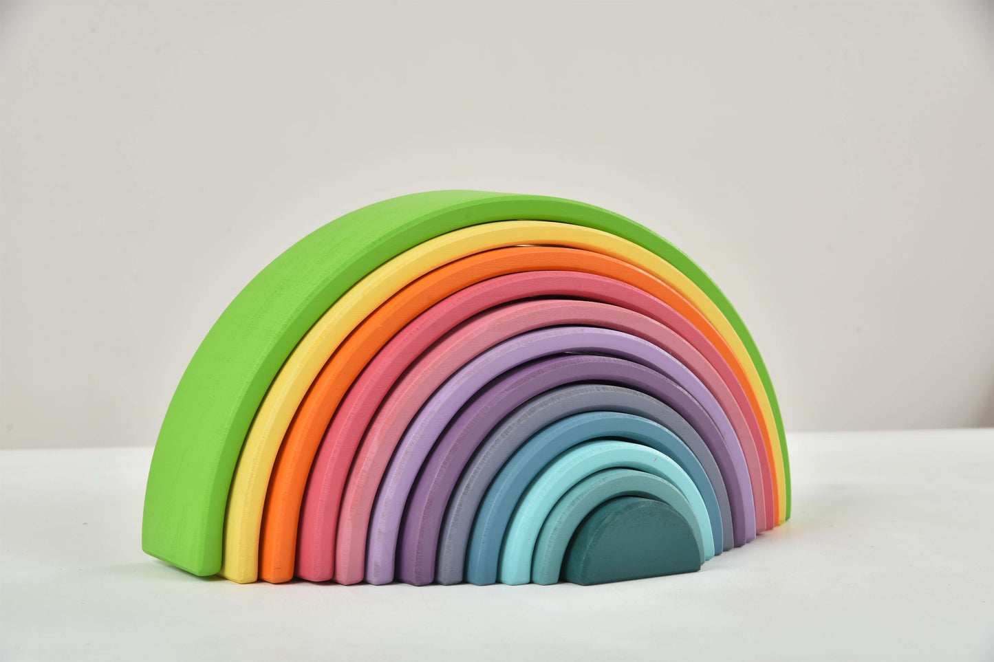 Rainbow wooden blocks for toddlers – Montessori stacking set