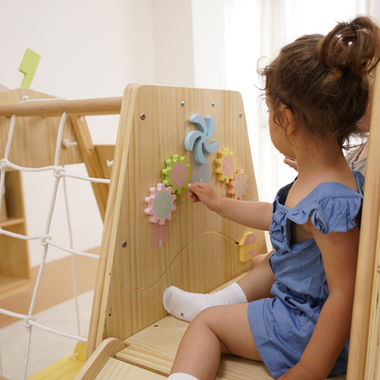 Avenlur Cherry 5-in-1 Wooden Indoor Climber – Montessori Play Gym for Toddlers & Kids