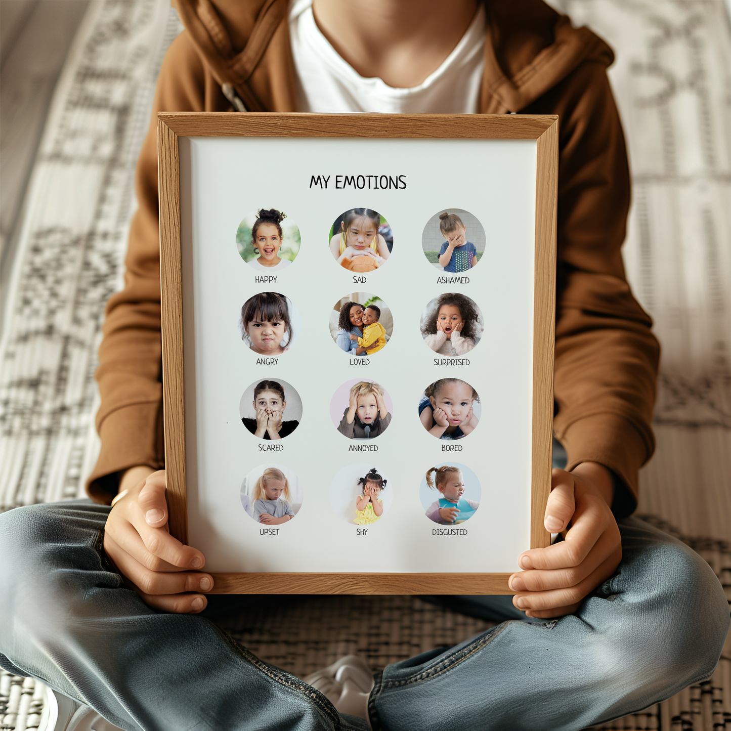 Feelings & Emotions Poster - Calming Techniques Chart for Classroom, Montessori & Homeschool Decor | Digital Download