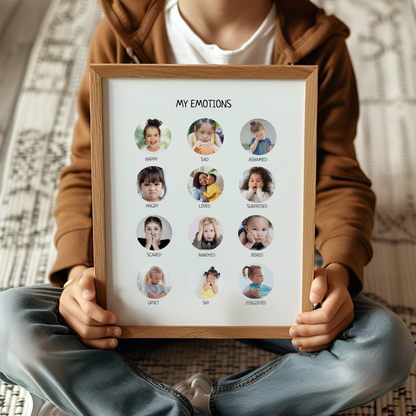Feelings & Emotions Poster - Calming Techniques Chart for Classroom, Montessori & Homeschool Decor | Digital Download
