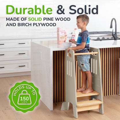 Standing Toddler Tower with Sliding Safety Door
