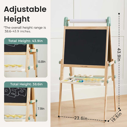 Tiny Land® Pink Magnitales Easel & Paper Roll Set