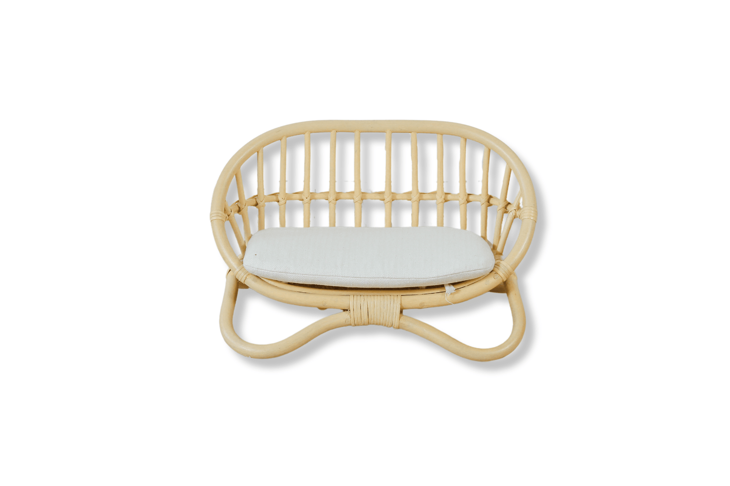 The "Petite Reverie" Miniature Rattan Doll Couch