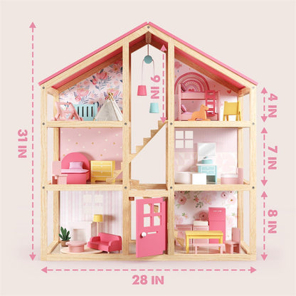 Tiny Land® Sweetwood Dollhouse without Dolls