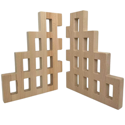**Pre-order (Ships in 2-3 weeks)** 2 Pcs Wooden Skyline Window Building Set ONLY