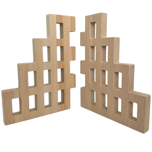 **Pre-order (Ships in 2-3 weeks)** 2 Pcs Wooden Skyline Window Building Set ONLY
