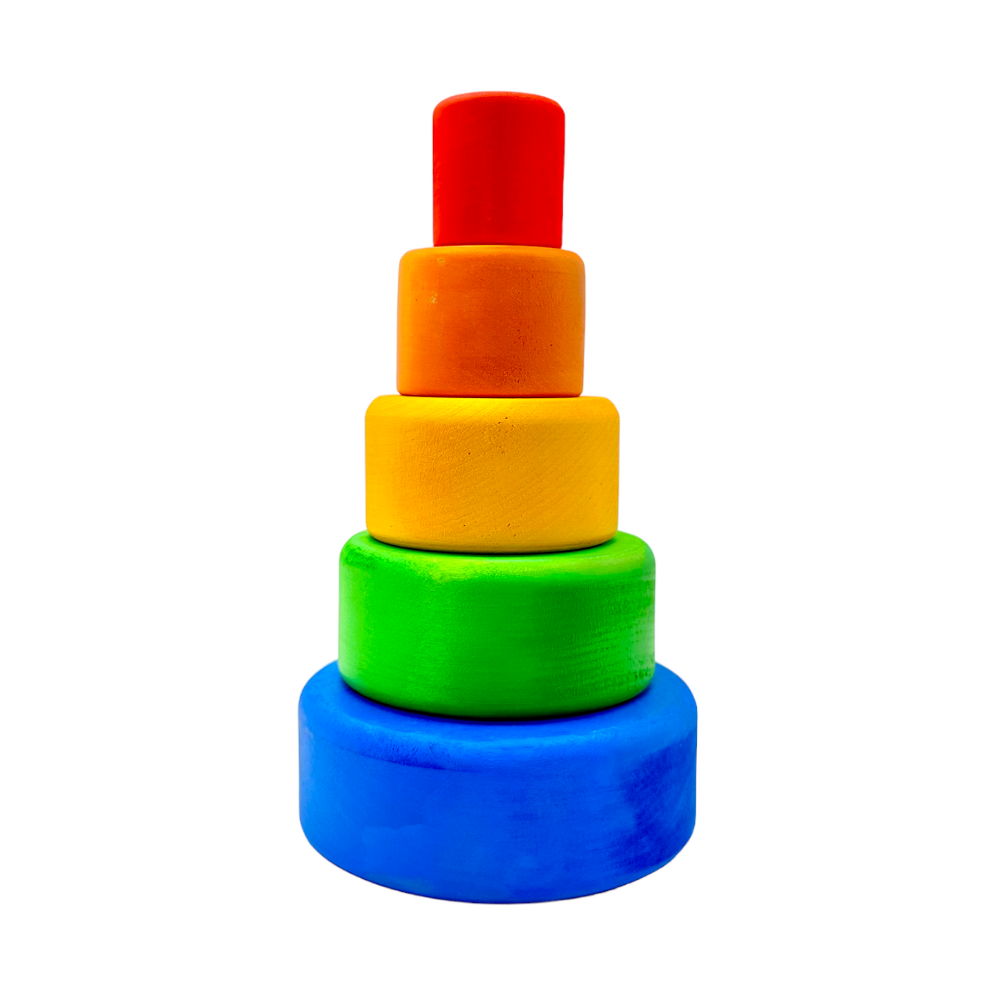 **Pre-order (Ships in 2-3 Weeks)**5 Pcs STAINED Wooden Stacking Nesting Cup Bowl Set in Blue Sunset Color
