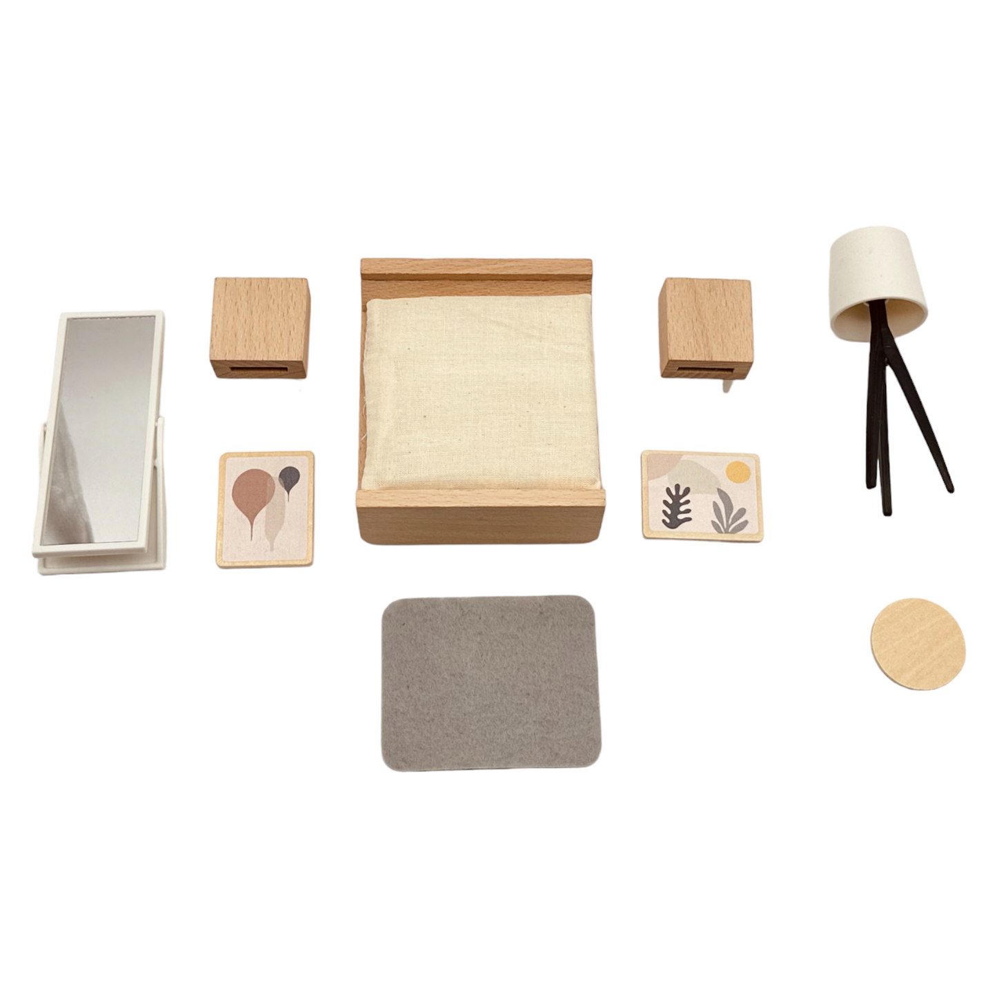 **Pre-order (Ships in 1-2 Weeks)** Wooden dollhouse miniature furniture play set
