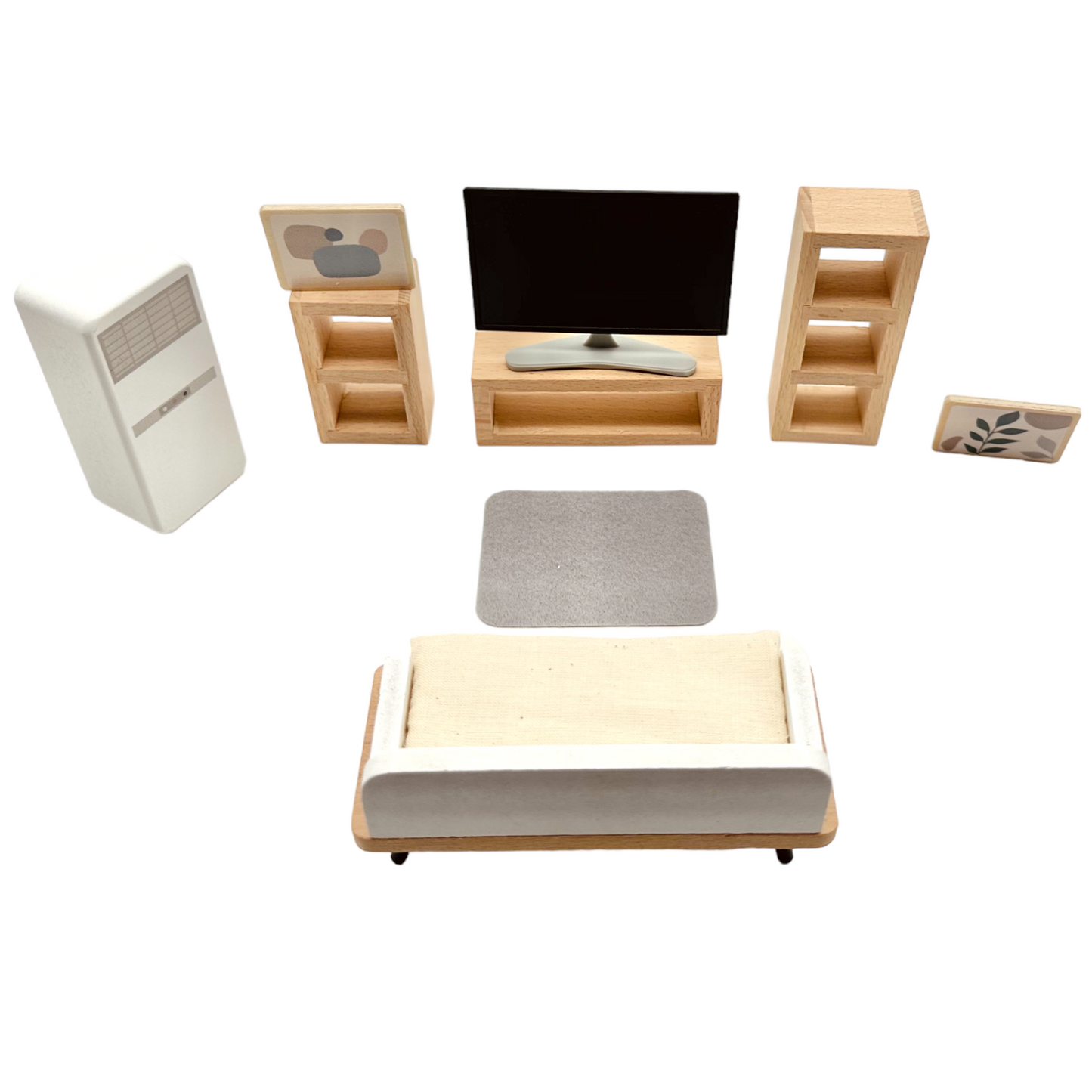 **Pre-order (Ships in 1-2 Weeks)** Wooden dollhouse miniature furniture play set