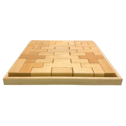 **Pre-order (Ships in 2-3 Weeks)**19 Pcs Wooden Stairway Building Blocks Set