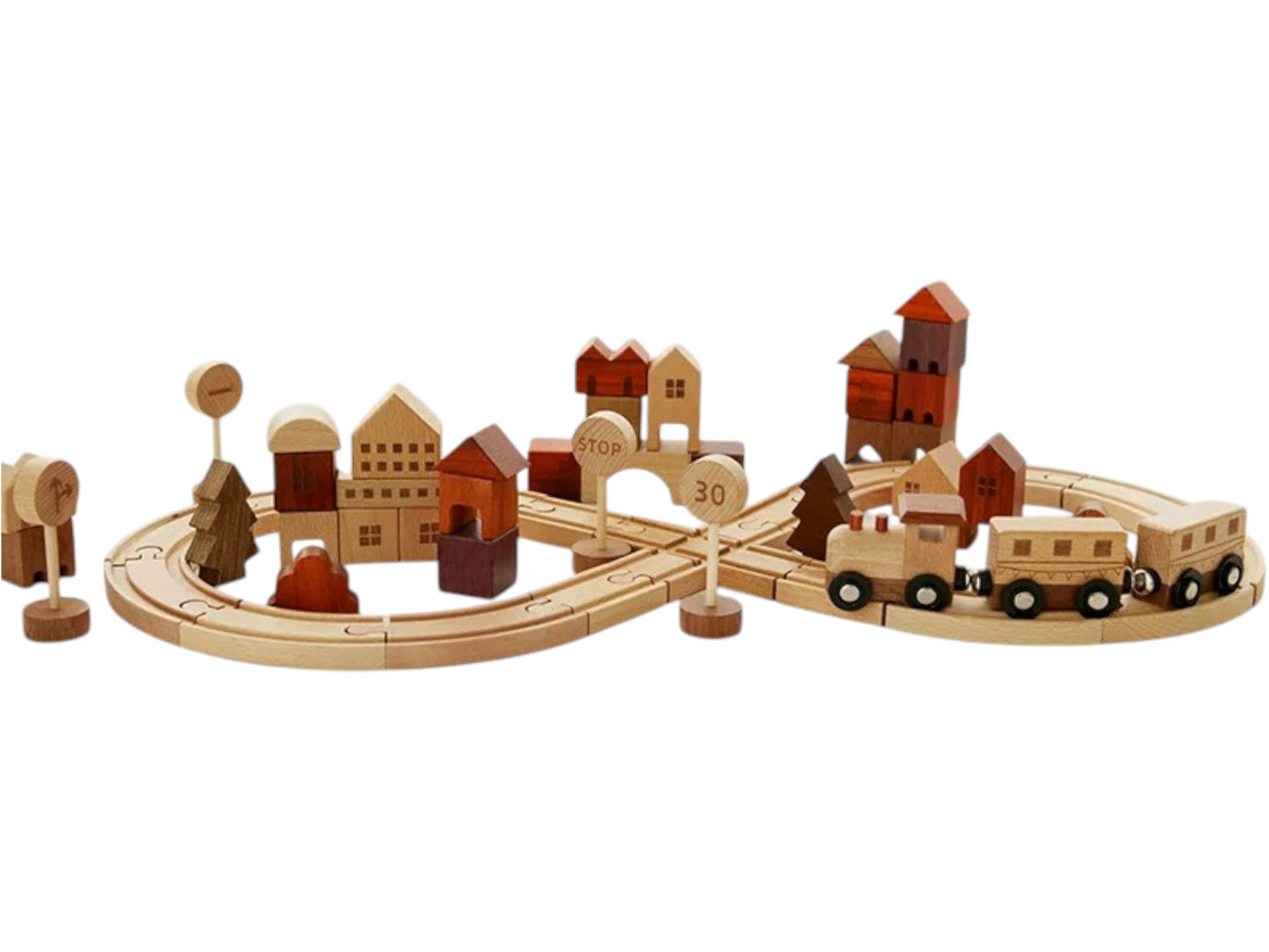 **Pre-order (Ships in 2-3 weeks)** 56 PCS Town Exploration Train Set with Track