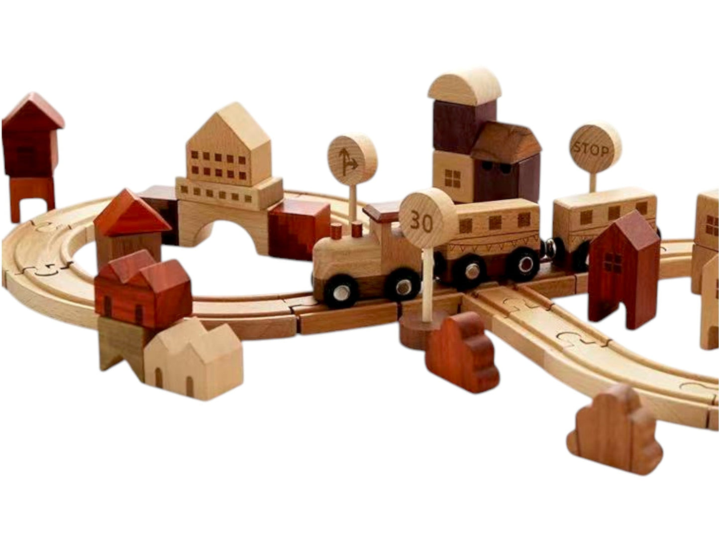 **Pre-order (Ships in 2-3 weeks)** 56 PCS Town Exploration Train Set with Track