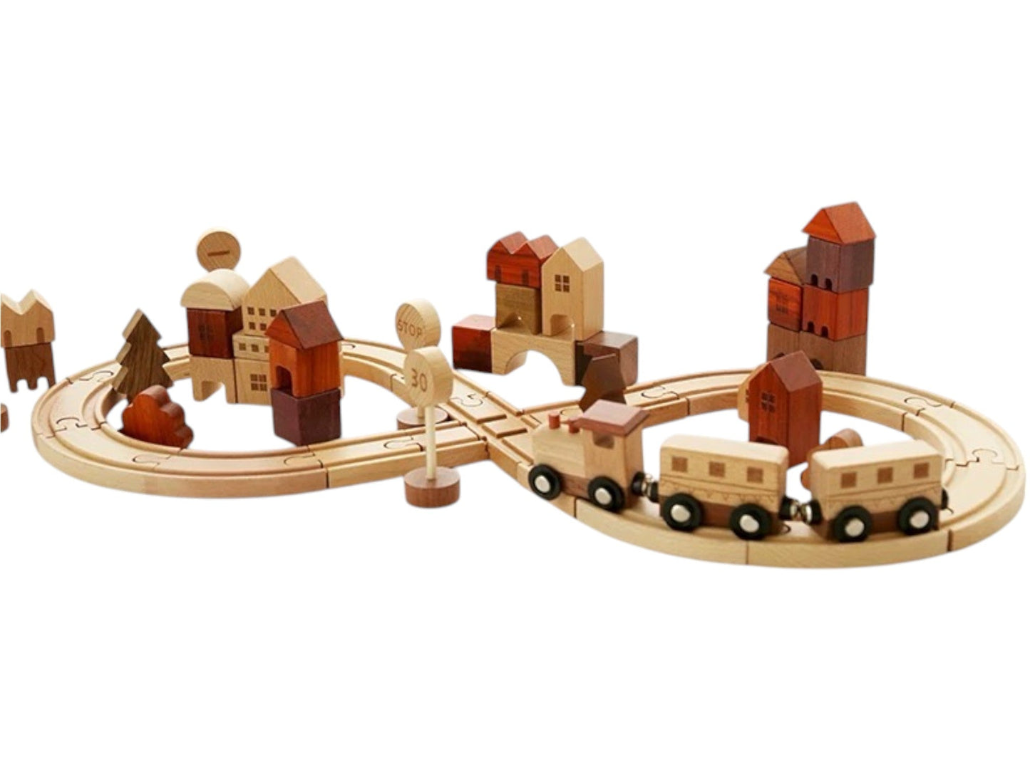 **Pre-order (Ships in 2-3 weeks)** 56 PCS Town Exploration Train Set with Track
