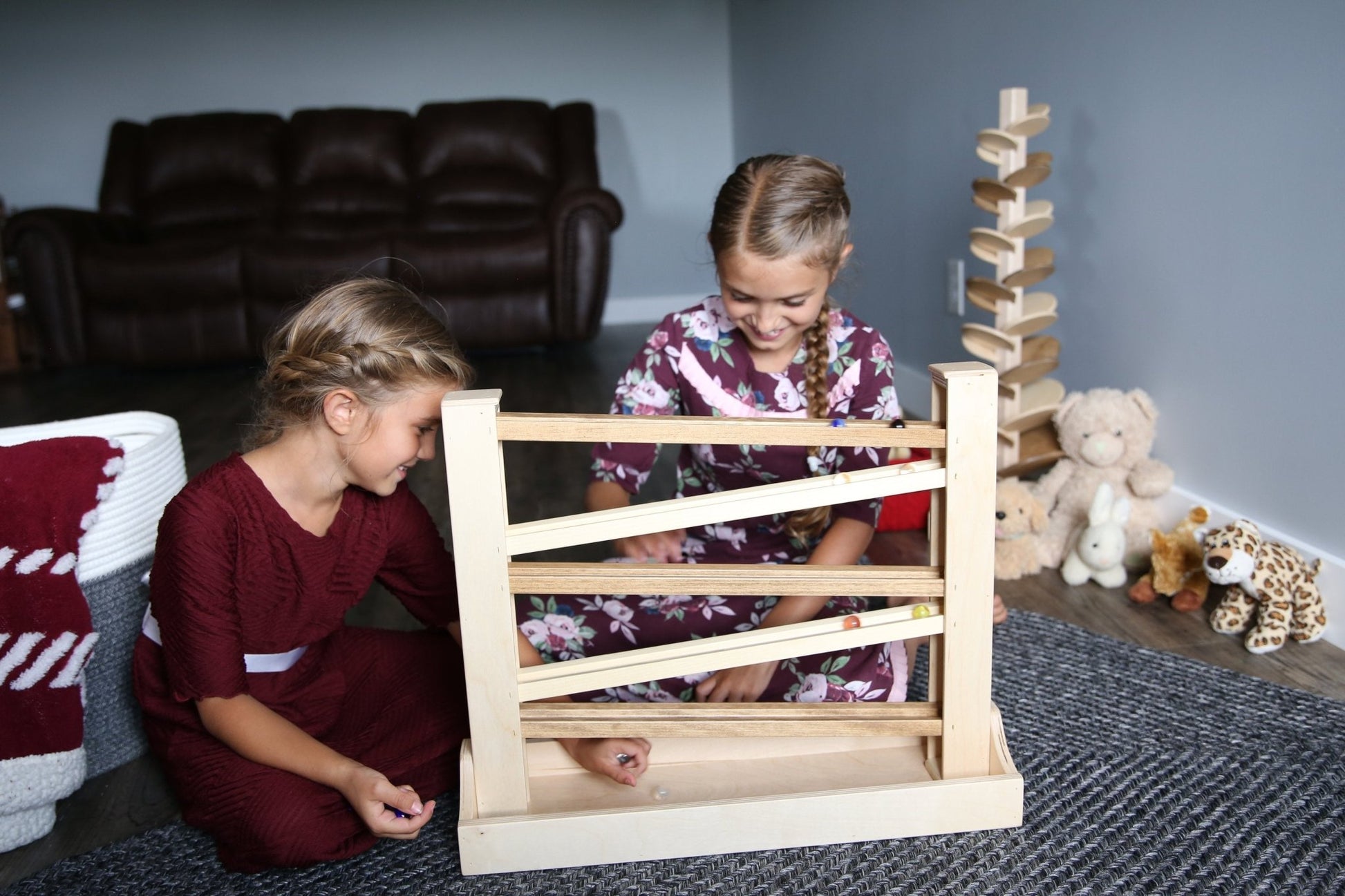 Amish - Made Heirloom Marble Roller Wooden Toy - Child - Safe Finish - The Nurturing Nook