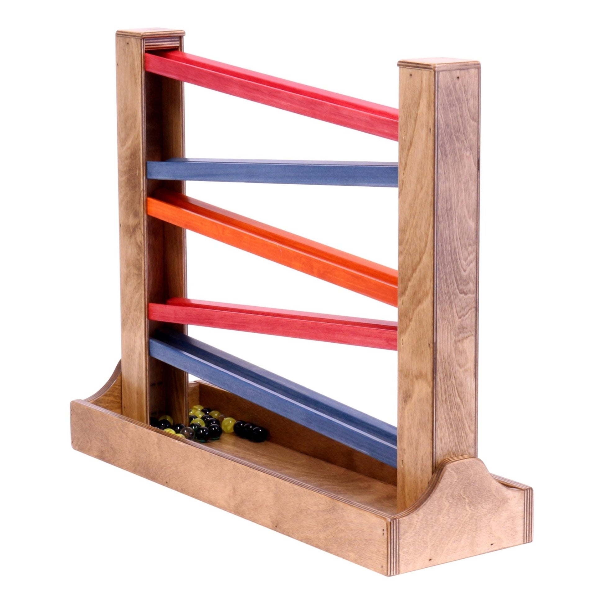 Amish - Made Heirloom Marble Roller Wooden Toy - Child - Safe Finish - The Nurturing Nook