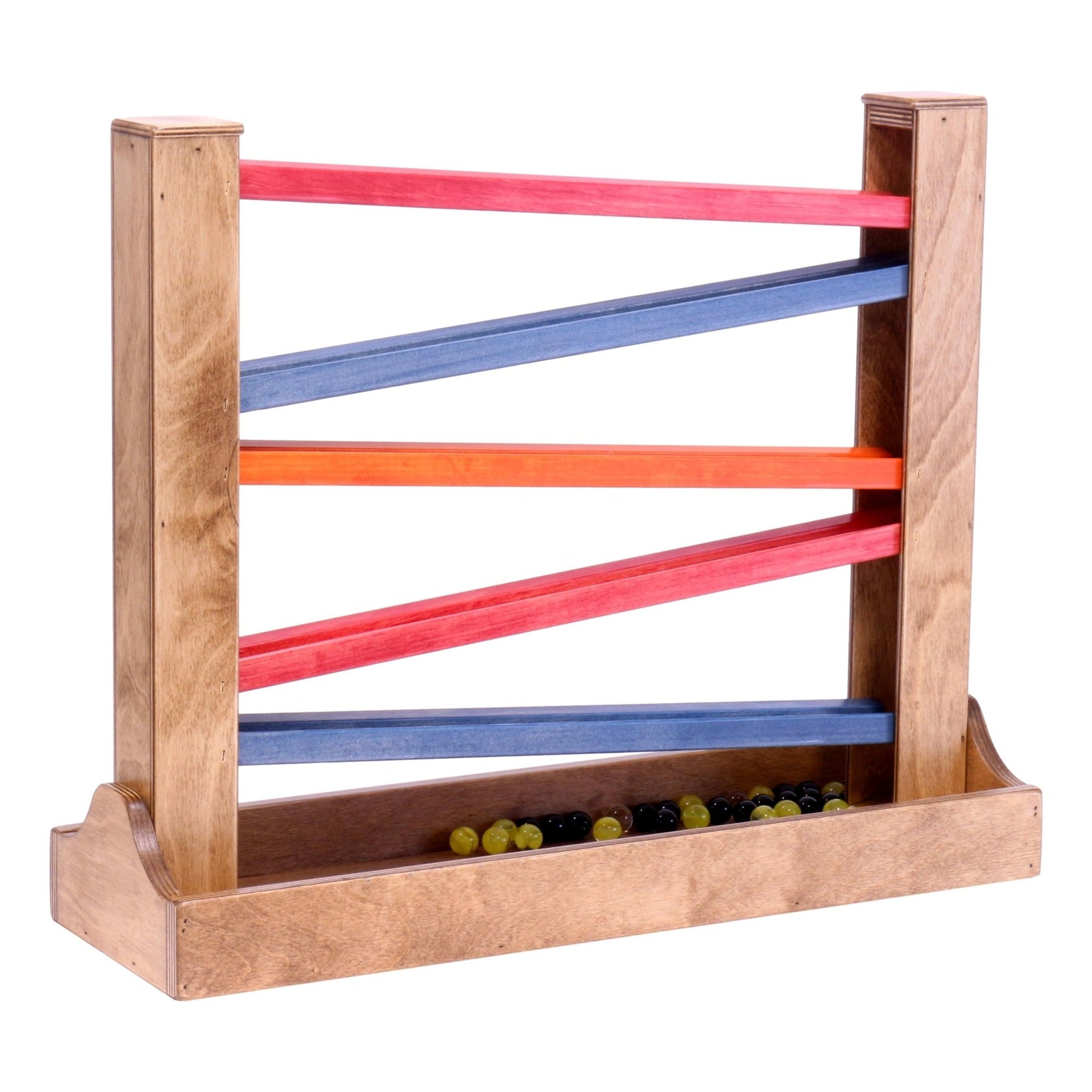 Amish - Made Heirloom Marble Roller Wooden Toy - Child - Safe Finish - The Nurturing Nook