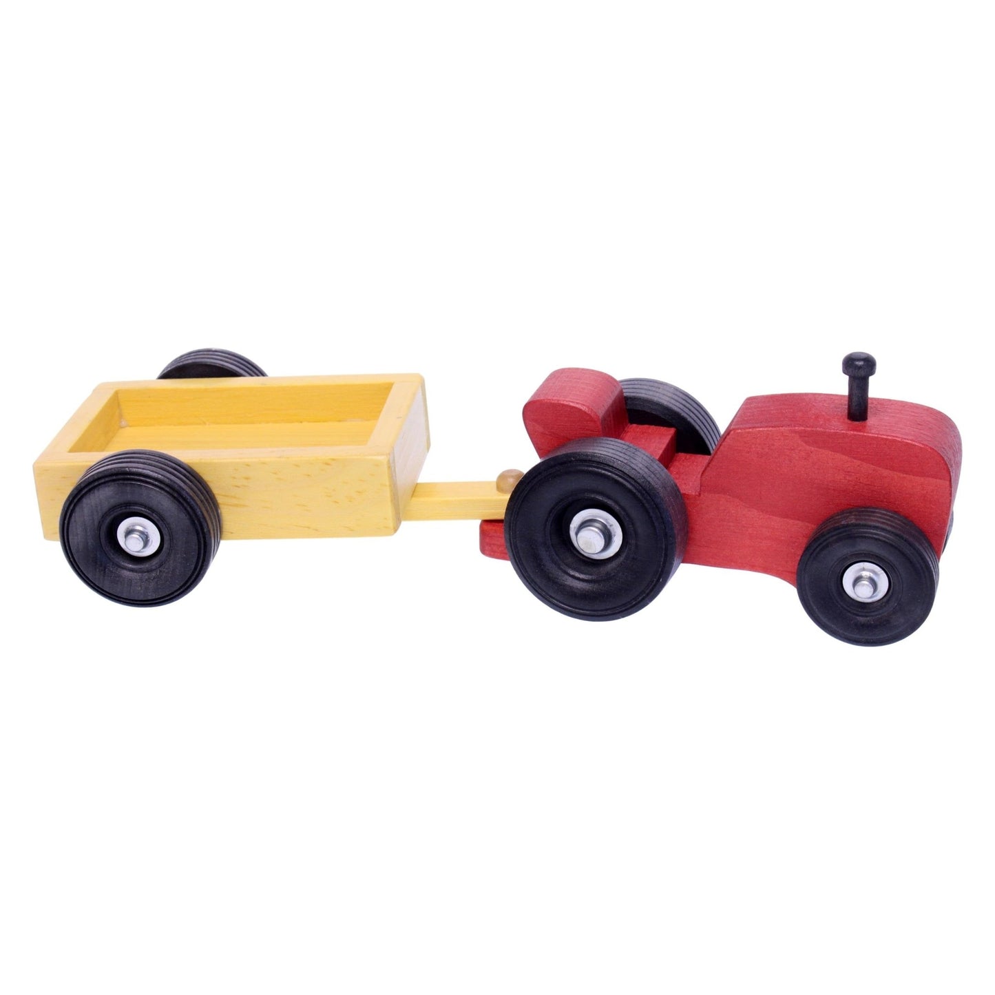 Amish - Made Wooden Small Toy Tractor and Wagon Set - The Nurturing Nook