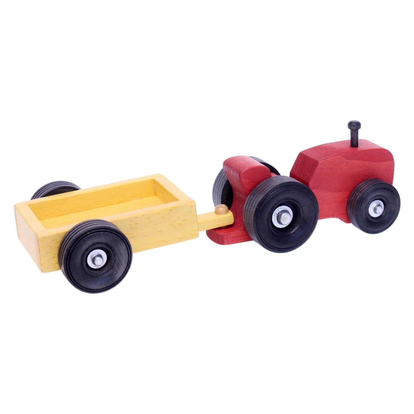 Amish - Made Wooden Small Toy Tractor and Wagon Set - The Nurturing Nook