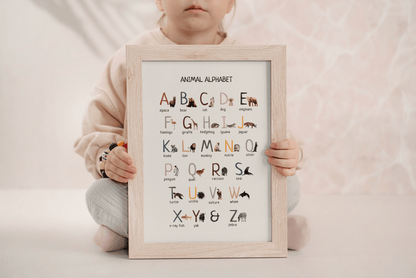 Animal Alphabet Poster - Educational Wall Art for Classroom, Homeschool & Nursery | Digital Download Printable - The Nurturing Nook