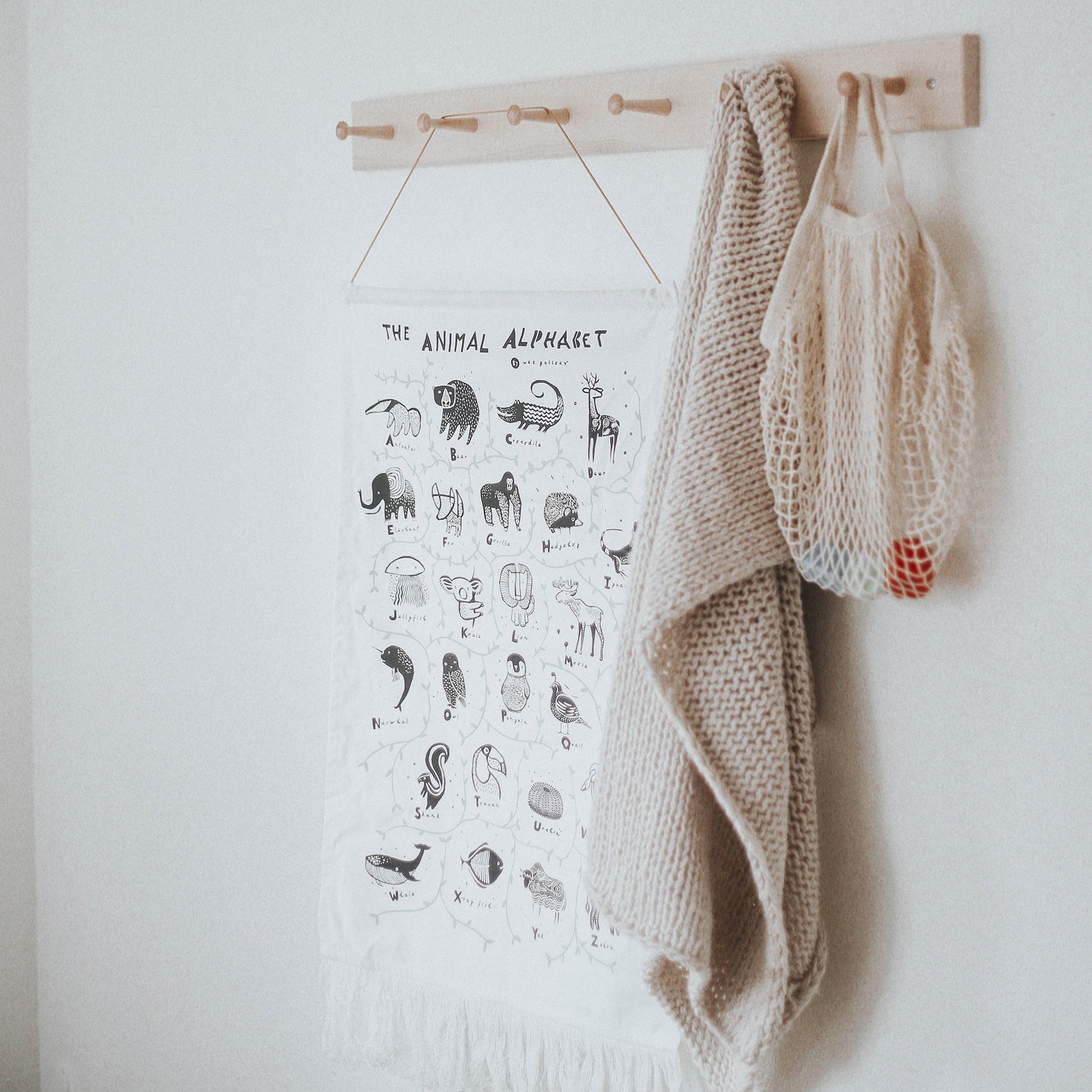 Animal alphabet tapestry - The Nurturing Nook