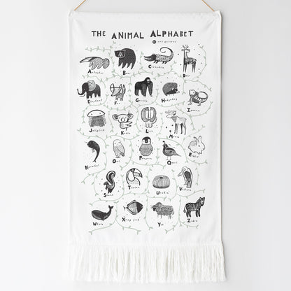Animal alphabet tapestry - The Nurturing Nook