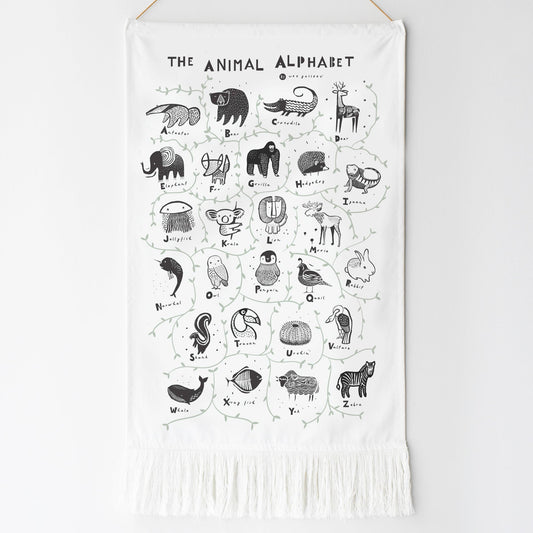 Animal alphabet tapestry - The Nurturing Nook