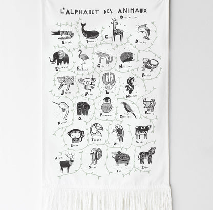 Animal Alphabet Tapestry - French Edition - The Nurturing Nook