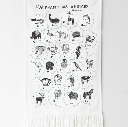 Animal Alphabet Tapestry - French Edition - The Nurturing Nook