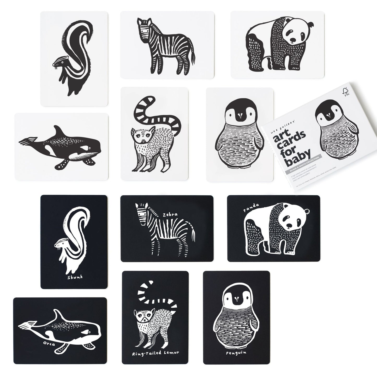 Art Cards for Baby - Black and White Collection - The Nurturing Nook