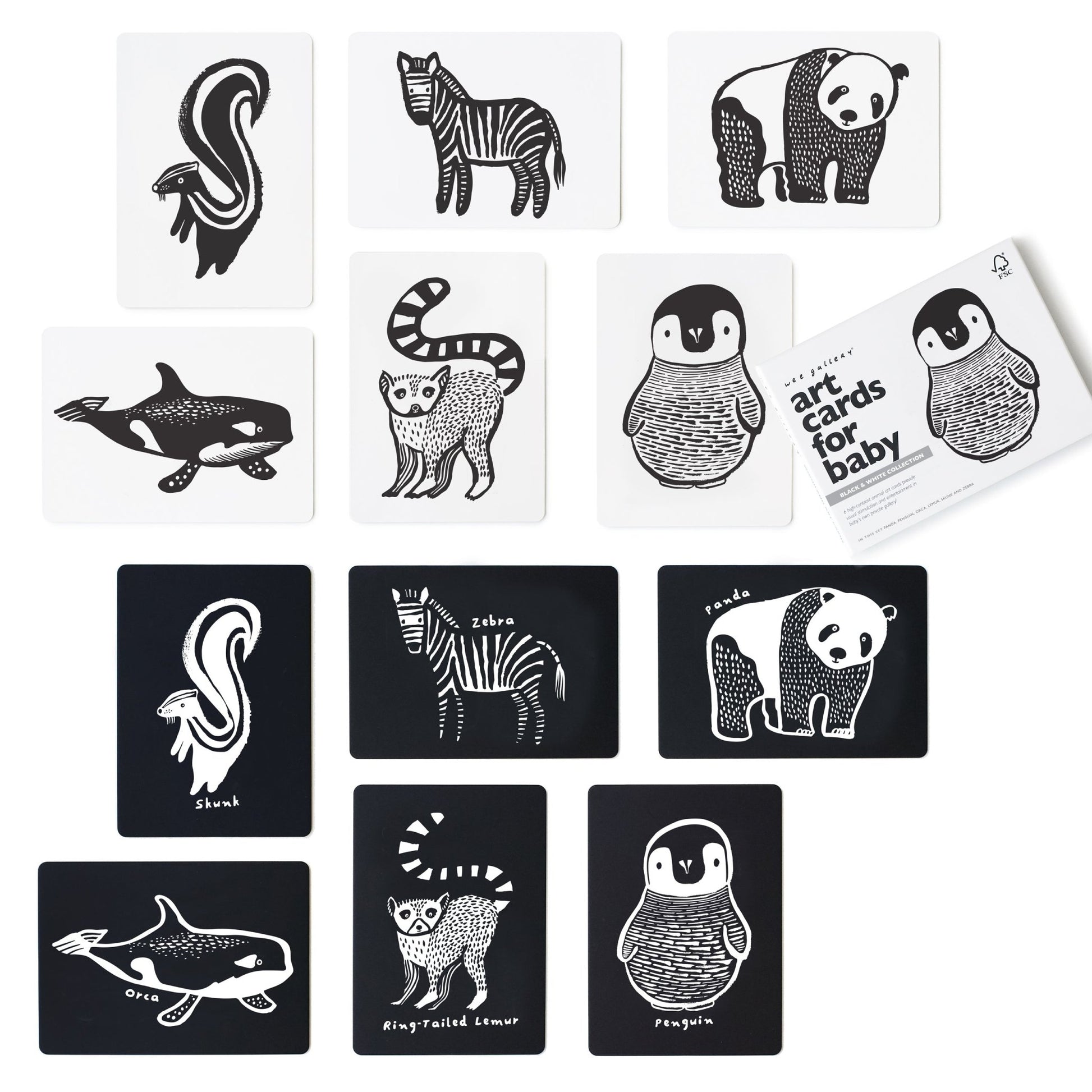 Art Cards for Baby - Black and White Collection - The Nurturing Nook