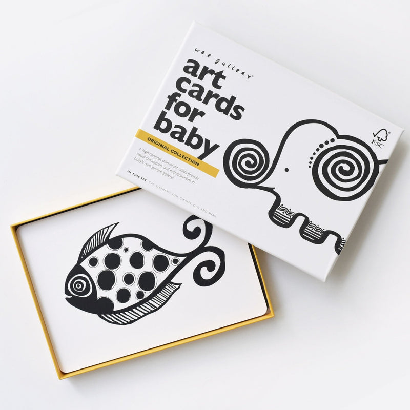 Black and white art cards for baby - original collection