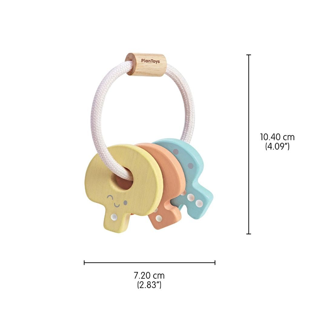 Baby Key Rattle - Pastel - The Nurturing Nook