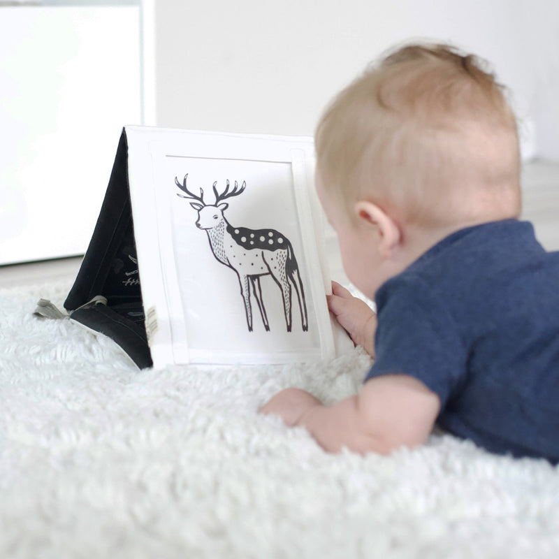 Montessori tummy time gallery toy with mirror for babies