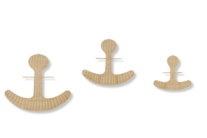 The Seaside Anchor – Boho Rattan Wall Hanging for Nurseries, Kids Rooms and Ocean Lovers