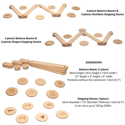 Balance Beam and Stepping Stones Set - The Nurturing Nook