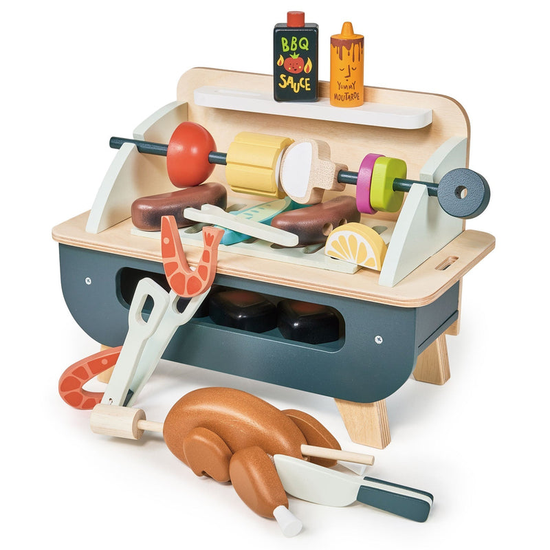 Tender Leaf barbecue play set with food and accessories