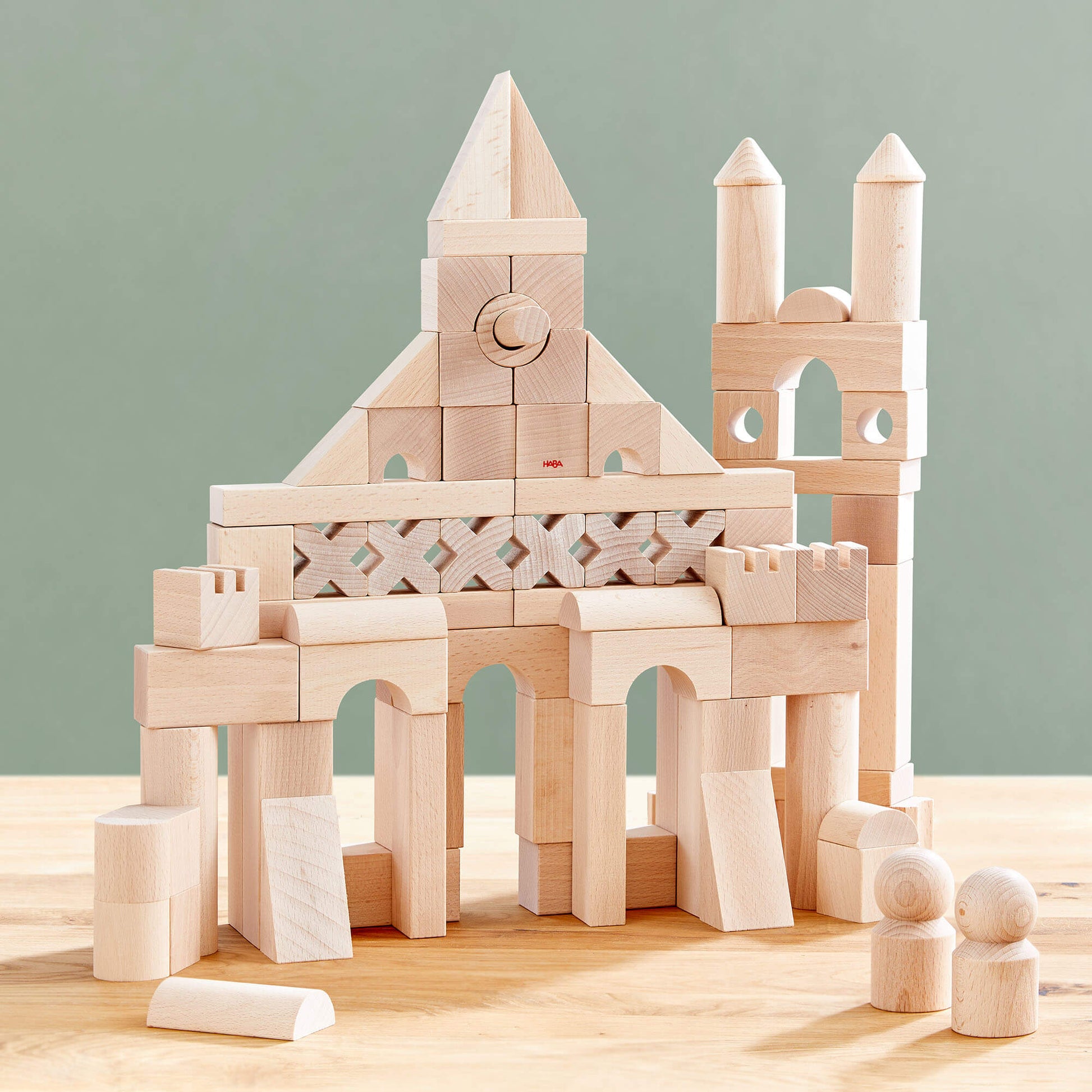 Basic Building Blocks 102 Piece Extra Large Wooden Starter Set - The Nurturing Nook