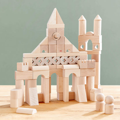 Basic Building Blocks 102 Piece Extra Large Wooden Starter Set - The Nurturing Nook
