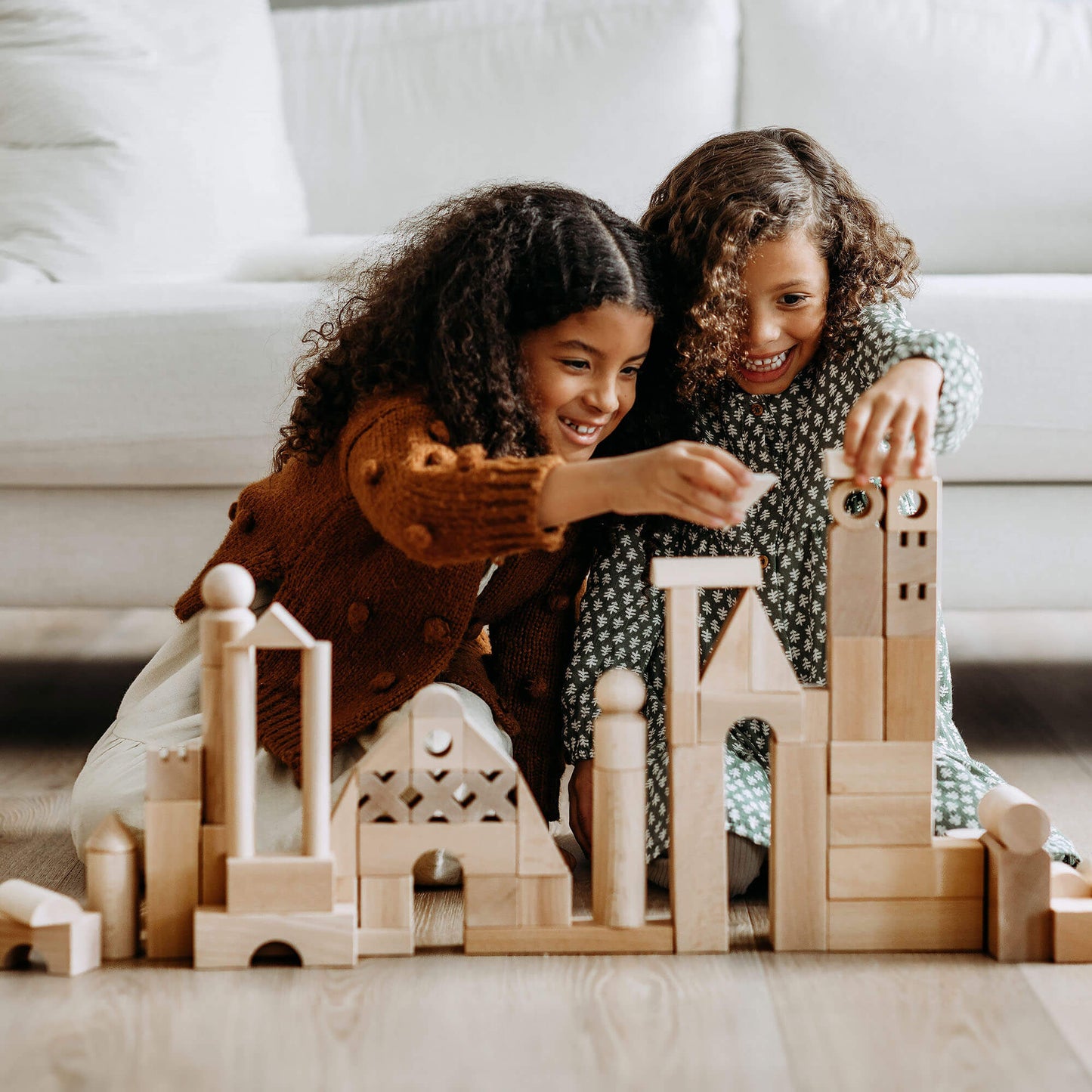 Basic Building Blocks 102 Piece Extra Large Wooden Starter Set - The Nurturing Nook