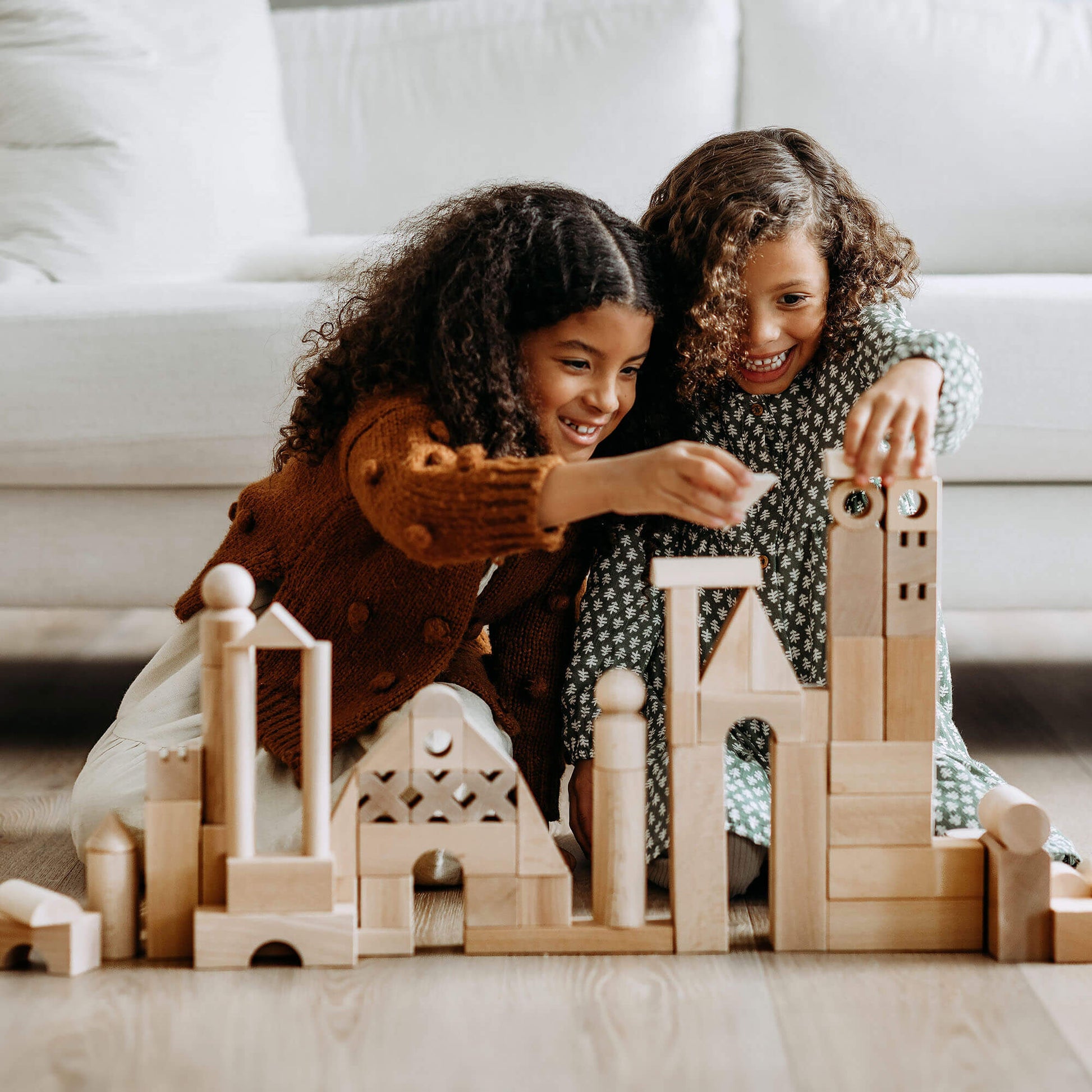 Basic Building Blocks 102 Piece Extra Large Wooden Starter Set - The Nurturing Nook