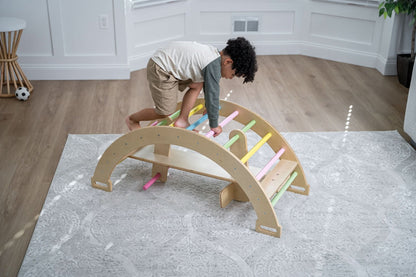 Bazel - Pikler 6 - in - 1 climber with rocker arch and slide set - The Nurturing Nook