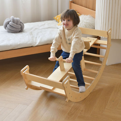 Bazel - Pikler 6 - in - 1 climber with rocker arch and slide set - The Nurturing Nook