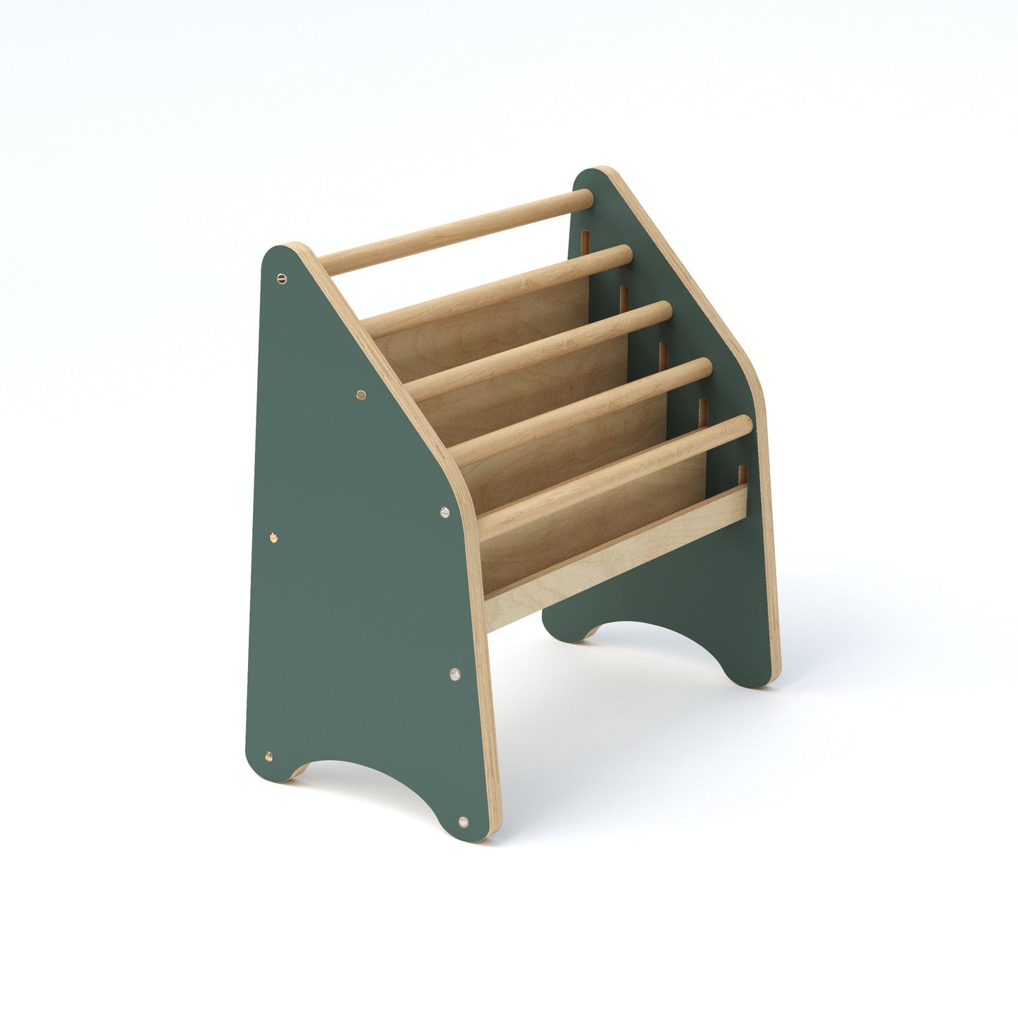 Wooden Montessori Bookshelf White