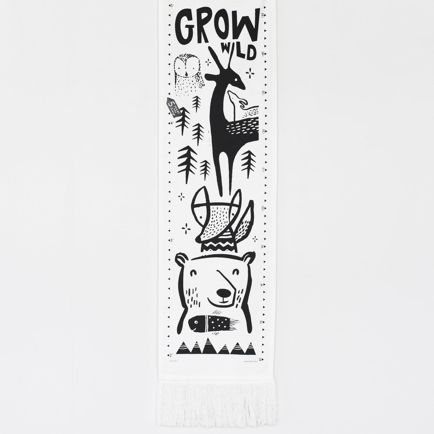 Canvas Growth Chart - Woodland - The Nurturing Nook