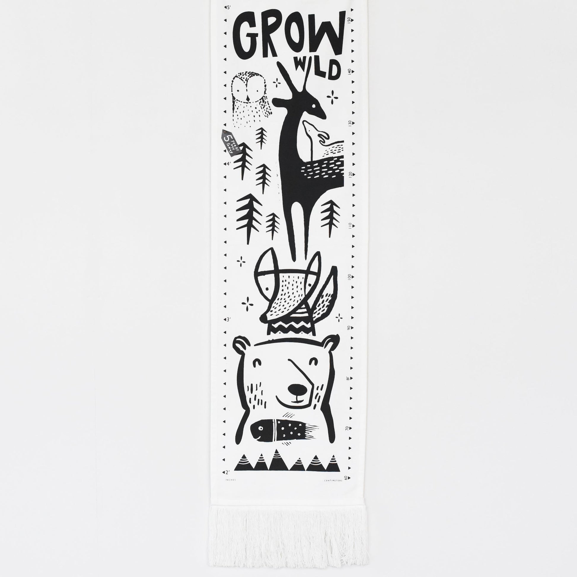 Canvas Growth Chart - Woodland - The Nurturing Nook