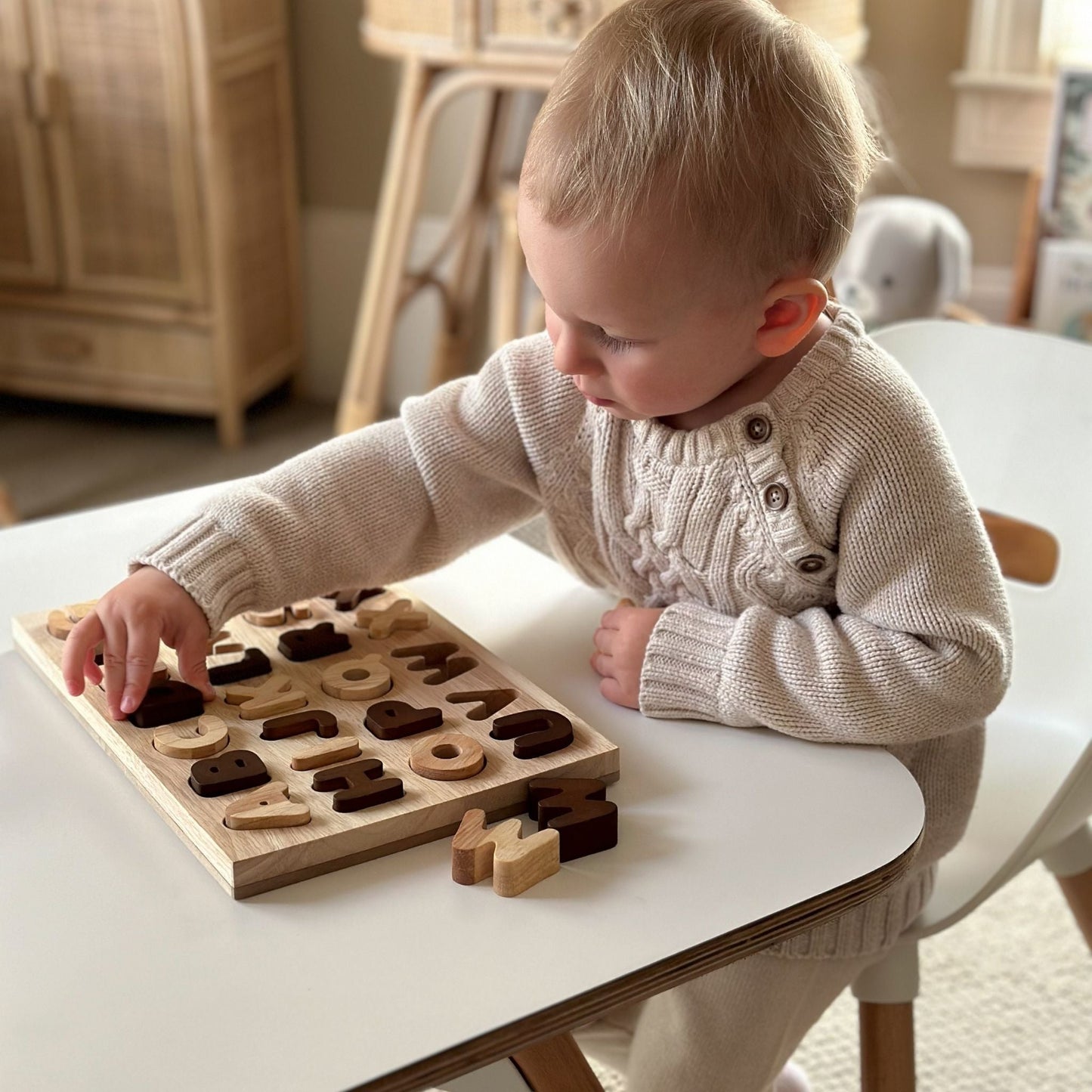 Capital Letter Puzzle - Neutral - The Nurturing Nook
