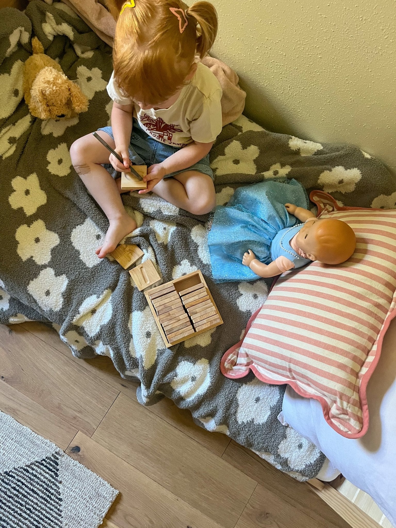 Capital Letter Tracing Tiles - The Nurturing Nook