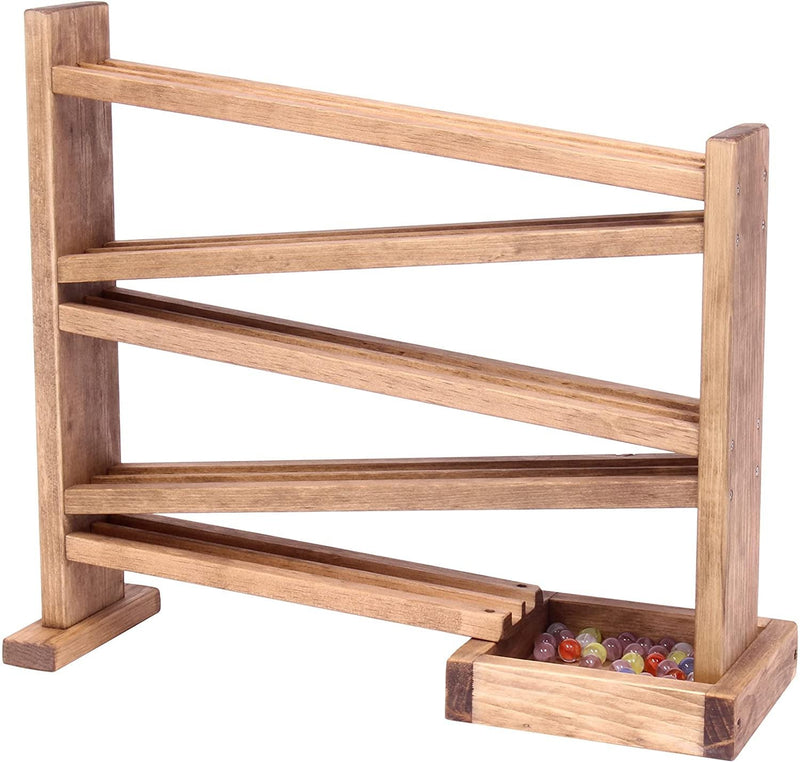 Classic wooden marble roller racetrack – handmade